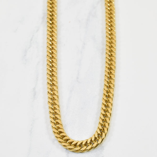 10k Yellow Gold Double Curb Link Chain | 19