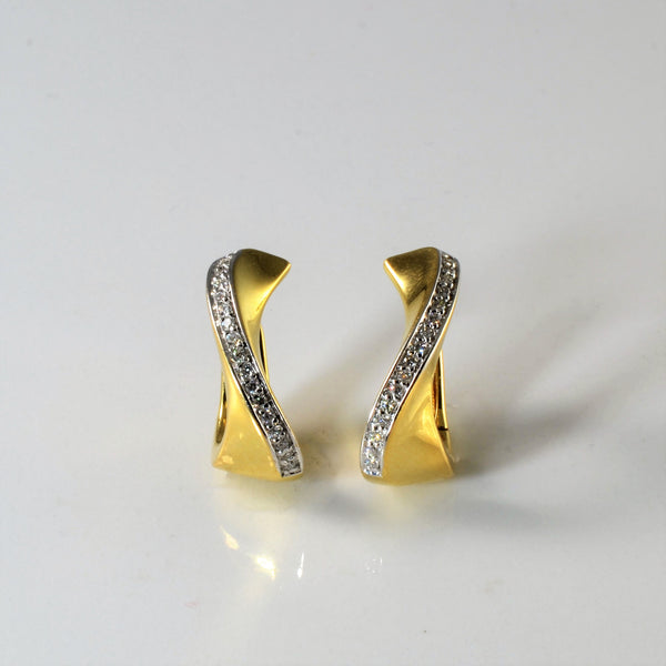 'Birks' Diamond Twist Earrings | 0.08ctw |