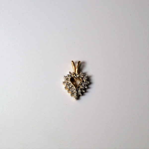 Cluster Diamond Heart Pendant | 0.13ctw |