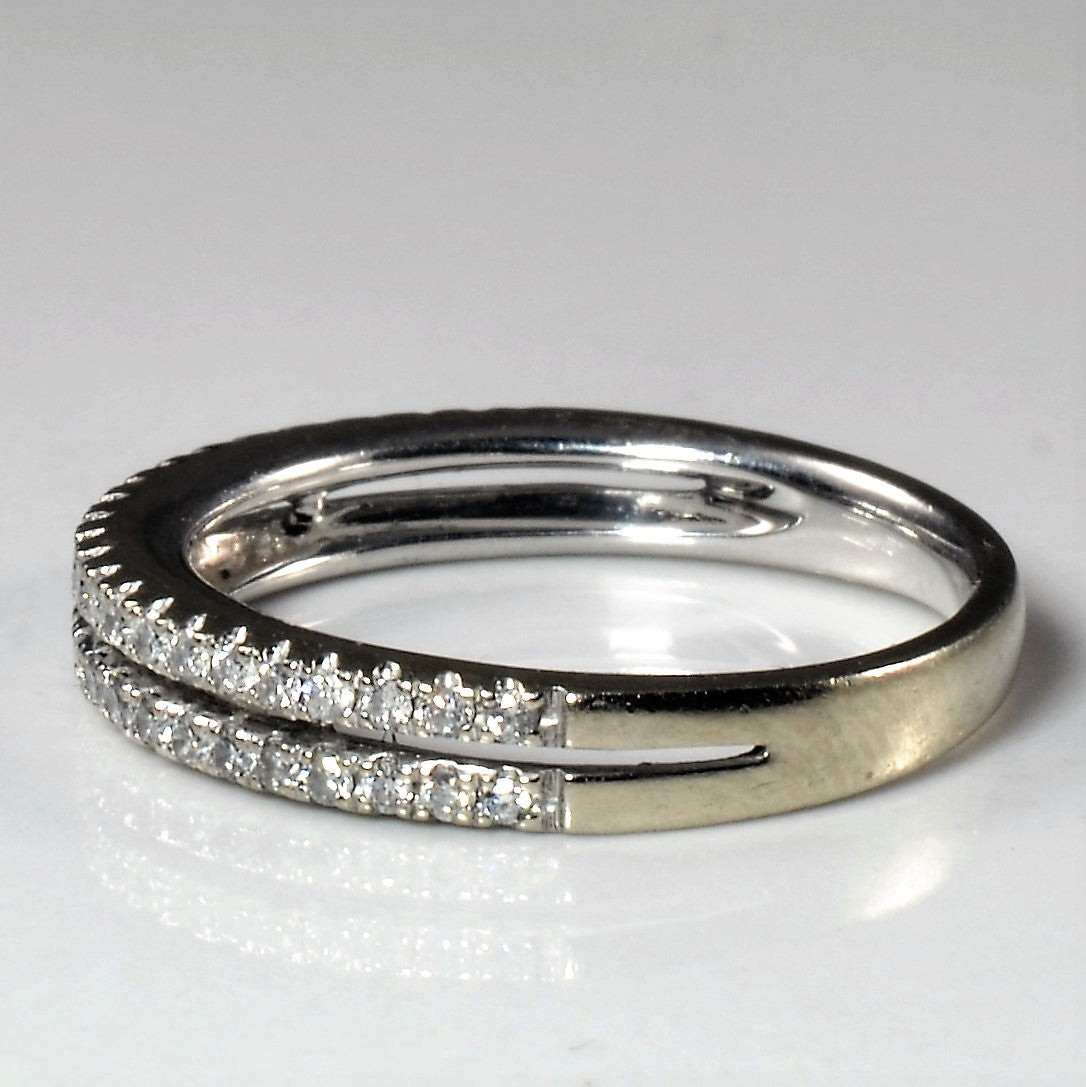 Double Row Pave Diamond Band | 0.46ctw | SZ 4.5 |