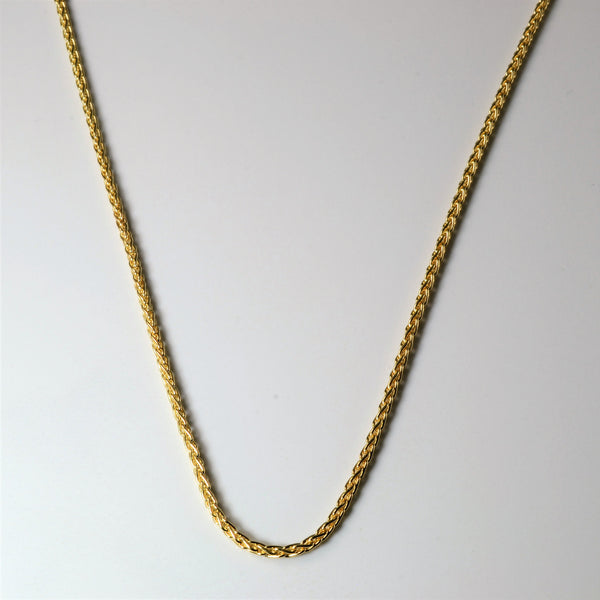 14k Yellow Gold Wheat Chain | 26