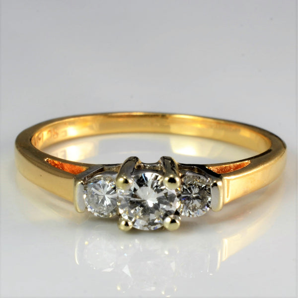 Three Stone Diamond Ring | 0.31 ctw, SZ 6 |