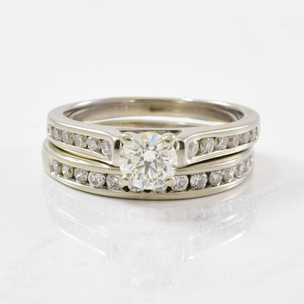 'Spence Diamonds' Round Brilliant Diamond Wedding Set | 0.98ctw | SZ 6.5 |