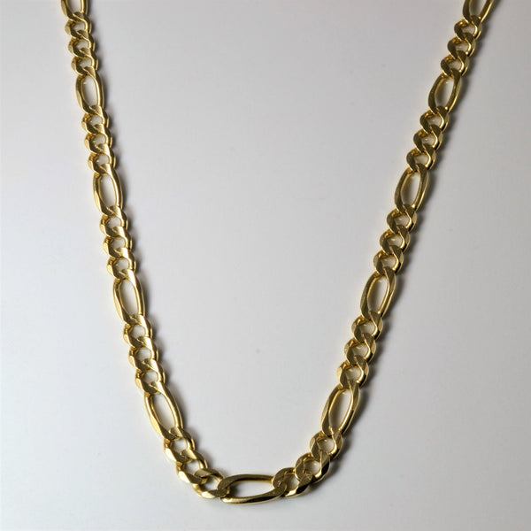 14k Yellow Gold Figaro Chain | 26