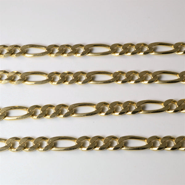 14k Yellow Gold Figaro Chain | 26
