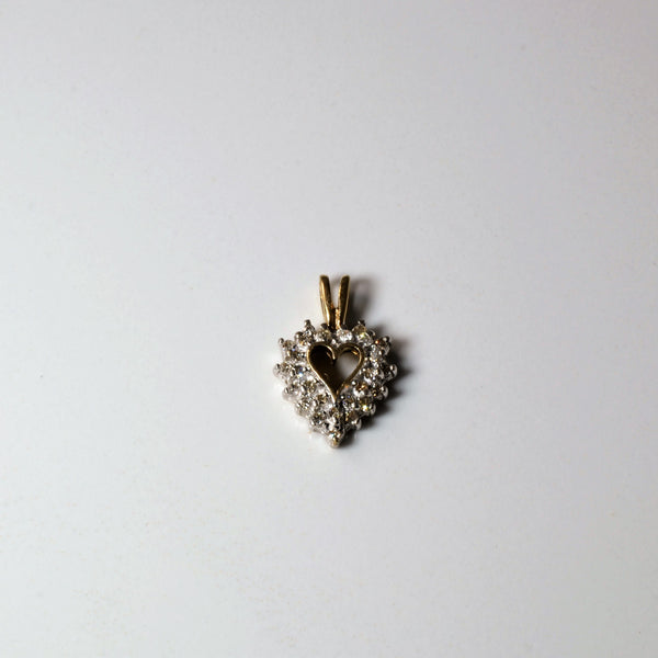 Cluster Diamond Heart Pendant | 0.07ctw |