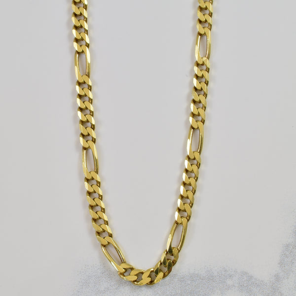 14k Yellow Gold Figaro Chain | 23