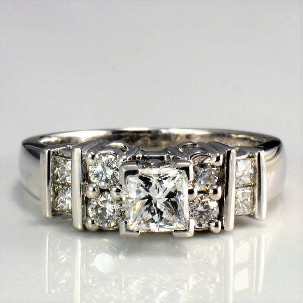 Prong Set Multi Diamond Engagement Ring | 1.08 ctw, SZ 5.75 |