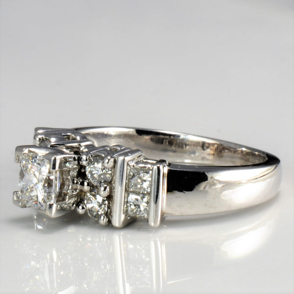 Prong Set Multi Diamond Engagement Ring | 1.08 ctw, SZ 5.75 |