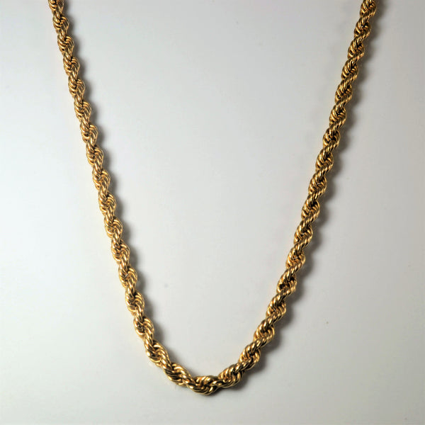 18k Yellow Gold Rope Chain | 24