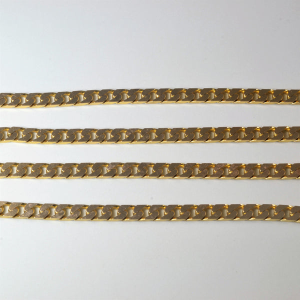 10k Yellow Gold Curb Link Chain | 23