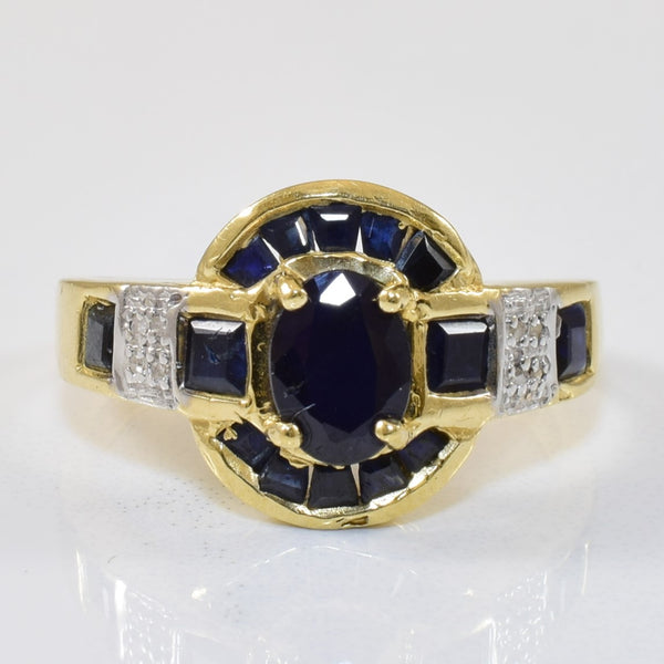 Mixed Cut Sapphire & Diamond Ring | 2.00ctw, 0.02ctw | SZ 8.25 |