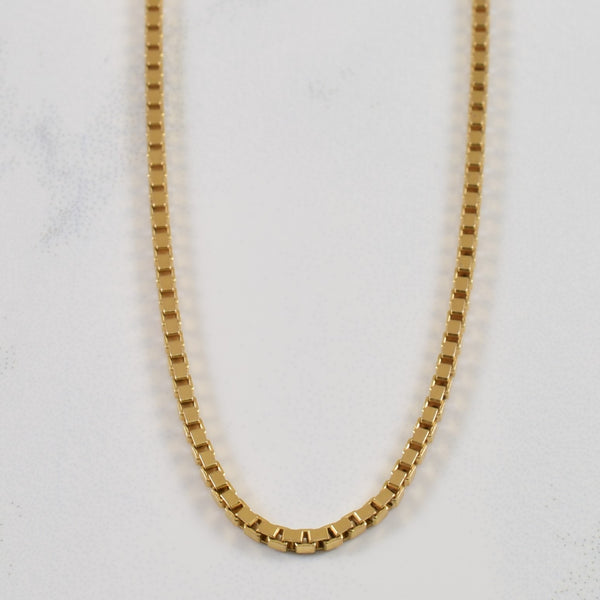 10k Yellow Gold Box Chain | 16