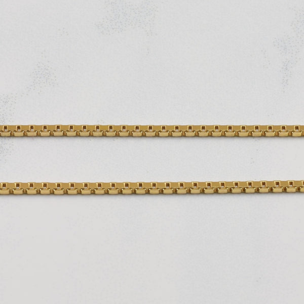 10k Yellow Gold Box Chain | 16