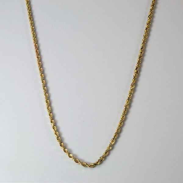 10k Yellow Gold Rope Chain | 24