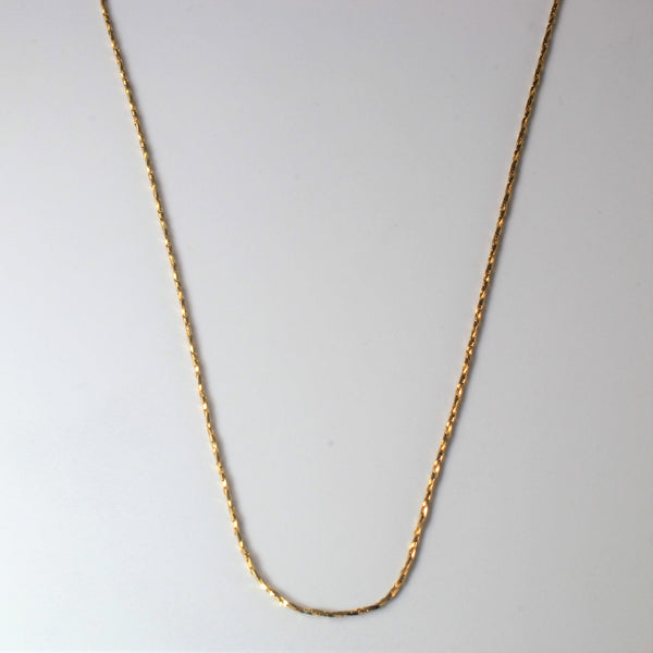 10k Yellow Gold Twisted Yellow Gold Chain | 16