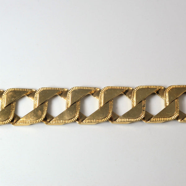 Large Box Curb Link Chain Bracelet | 8