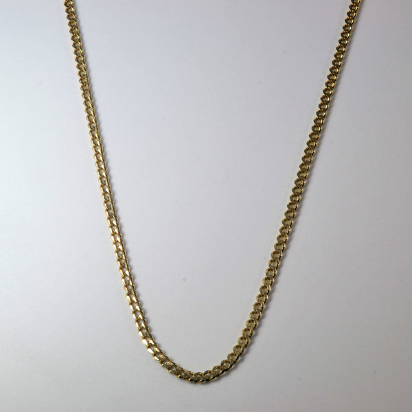 10k Yellow Gold Curb Link Chain | 22