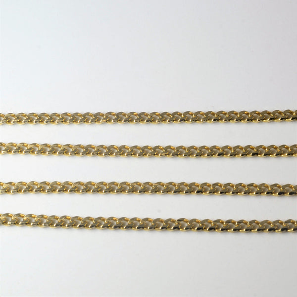 10k Yellow Gold Curb Link Chain | 22