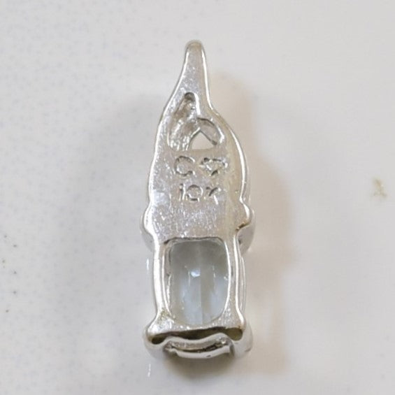 Aquamarine & Diamond Pendant | 0.17ct, 0.003ct |