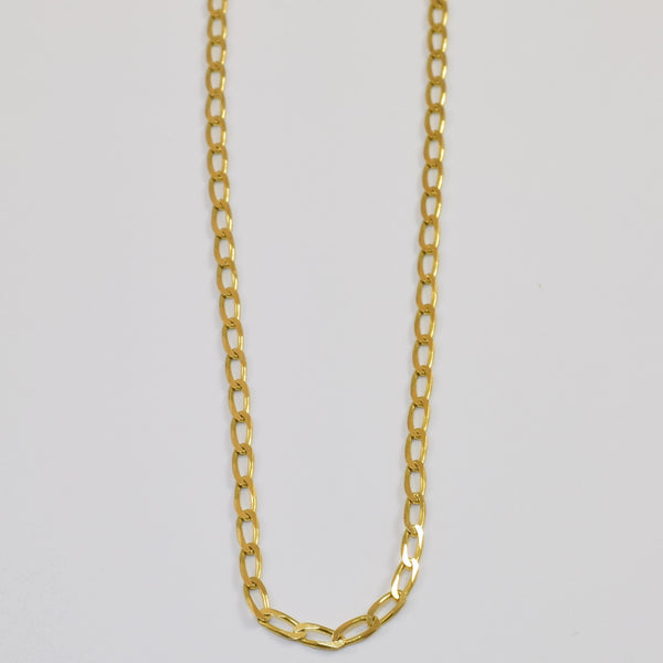 18k Yellow Gold Anchor Chain | 17.5