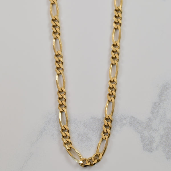 10k Yellow Gold Figaro Chain | 20