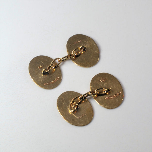 Textured Gold Cufflinks |