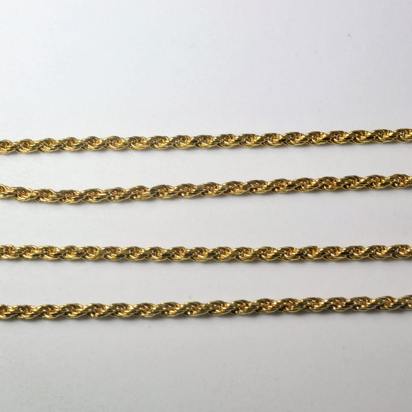 18k Yellow Gold Rope Chain | 16