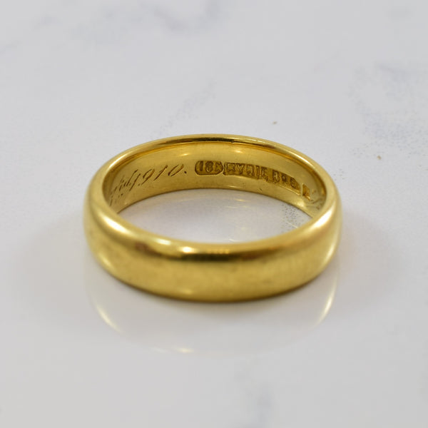 Edwardian Era Yellow Gold Band | SZ 4.5 |