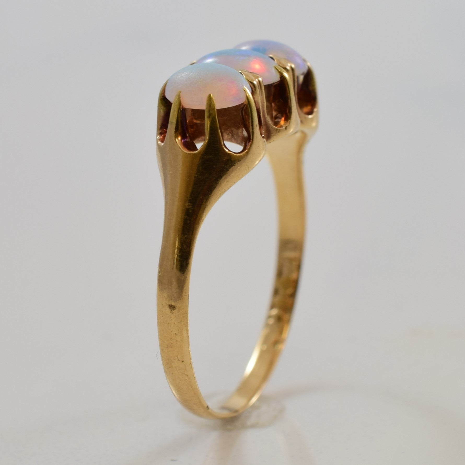 Early 1900s Three Stone Opal Ring | 0.50ctw | SZ 4.5 |