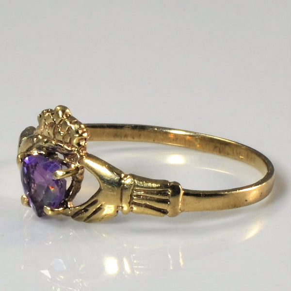 Amethyst Claddagh Ring | 0.17ct | SZ 4.75 |