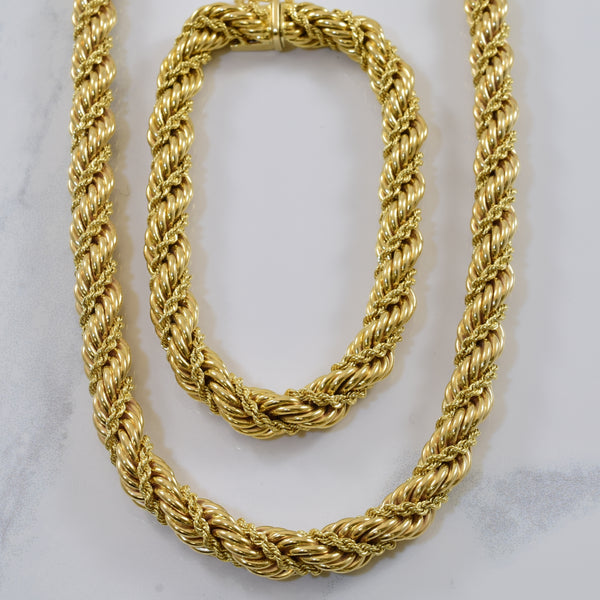 'Tiffany & Co.' Twisted Rope Chain & Bracelet |