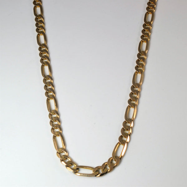 10k Yellow Gold Figaro Chain | 24