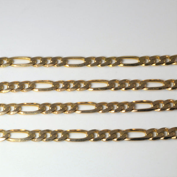 10k Yellow Gold Figaro Chain | 24