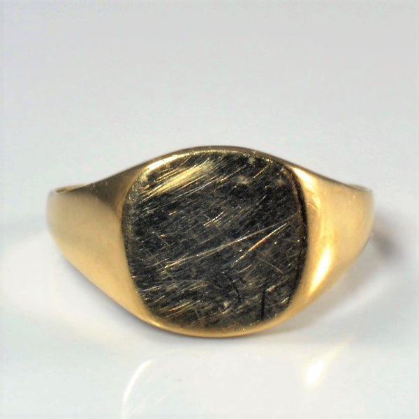 Yellow Gold Signet Ring | SZ 9 |