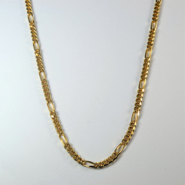 10k Yellow Gold Figaro Chain | 20