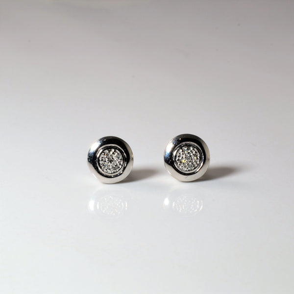 Pave Cluster Stud Earrings | 0.025ctw |
