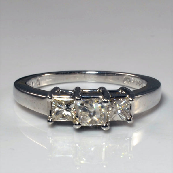 Three Stone Princess Diamond Ring | 0.75ctw | SZ 7 |