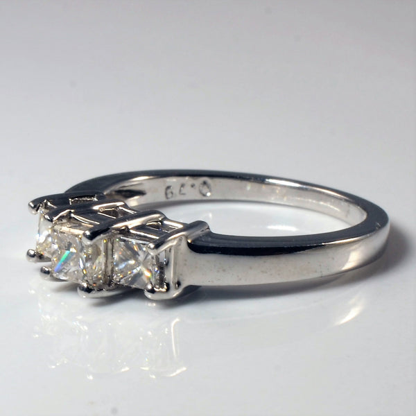 Three Stone Princess Diamond Ring | 0.75ctw | SZ 7 |