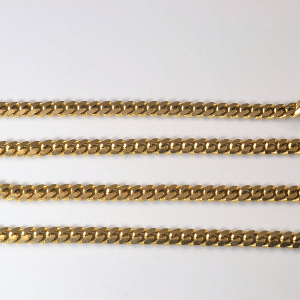 14k Yellow Gold Curb Link Chain | 24