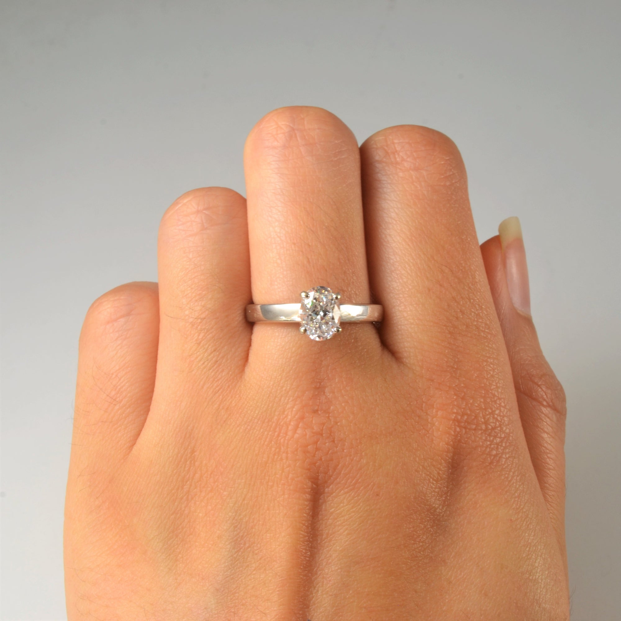 Solitaire Oval Diamond Engagement Ring | 1.20ct | SZ 7 |