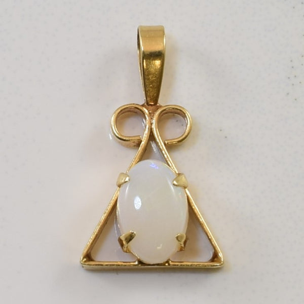 Geometric Solitaire Opal Pendant | 0.27ct |