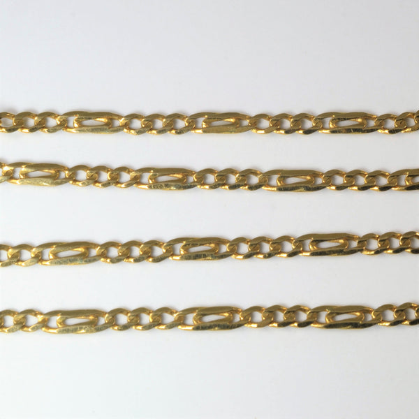 14k Yellow Gold Figaro Chain | 19