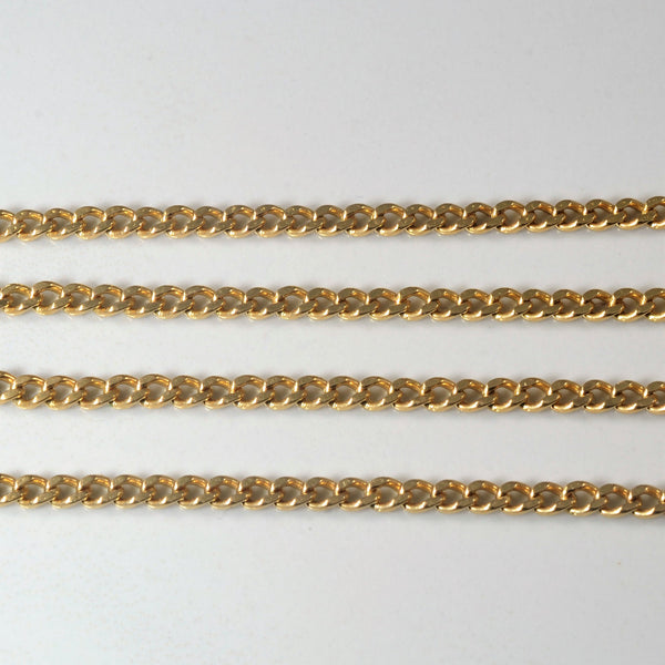 10k Yellow Gold Cable Chain | 24