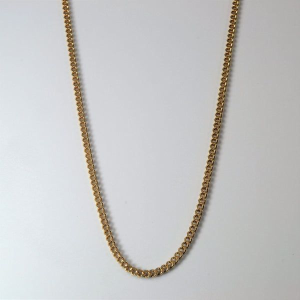 10k Yellow Gold Cable Chain | 22