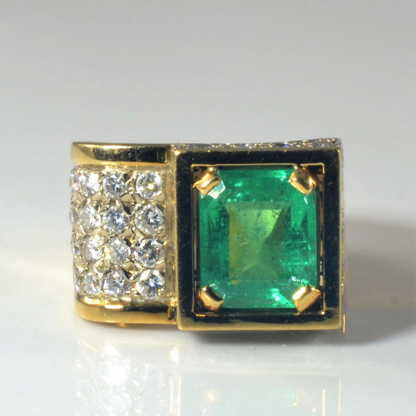 Striking Emerald & Diamond Ring | 2.00ct, 1.06ctw | SZ 6.75 |