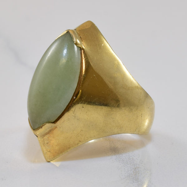 Angular Nephrite Cocktail Ring | 2.50ct | SZ 5.5 |