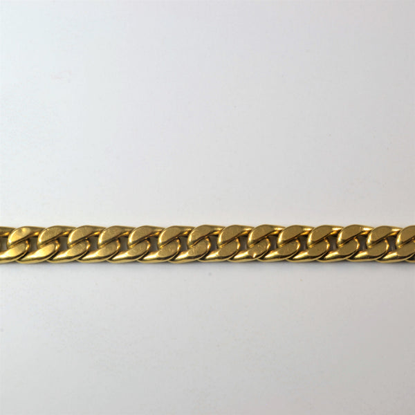 18k Yellow Gold Curb Link Chain Bracelet | 7''|