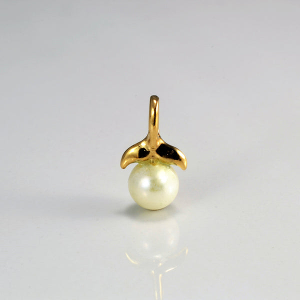 Gold Fin Pearl Pendant