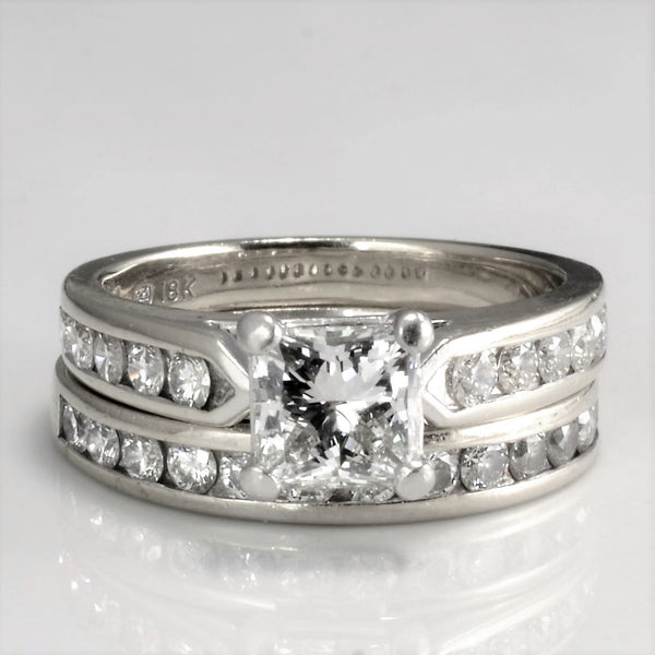 Princess Cut Diamond Wedding Set | 2.41 ctw, SZ 6.25 | VVS2 F |